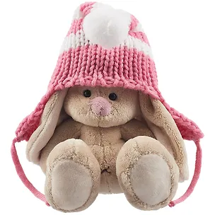 Игрушка мягкая Budi Basa, Зайка Ми в полосатой розовой шапке (малыш) 2774159