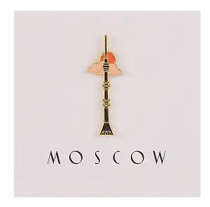 Значок Останкинская башня (Москва) (металл) (4627077840788)