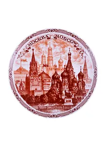 Тарелка Москва ХВБ фарф.коричн. рис.D20 (20-7BR-19)