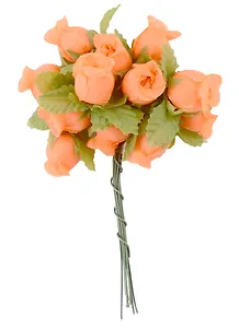 Цветы для декорирования "Роза Бланка" (оранжевая) (12 шт) (10 см)