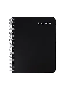 Записная книжка А6 80л кл. "Onyx" пласт.обл., спираль