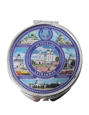 Зеркало Кремль и Лотосы (металл) (7см) (Астрахань) (316CHE-K6-82-3) 3133931