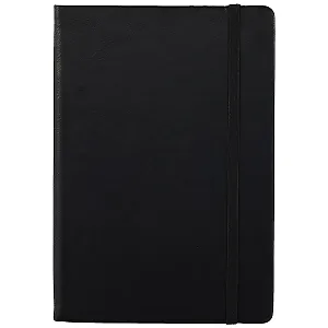 Ежедневник недат. А5 152л "Congress" черный, иск.кожа, тв.переплет, на резинке, тонир.блок