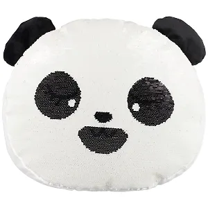 Подушка с пайетками Панда (текстиль) (36см)