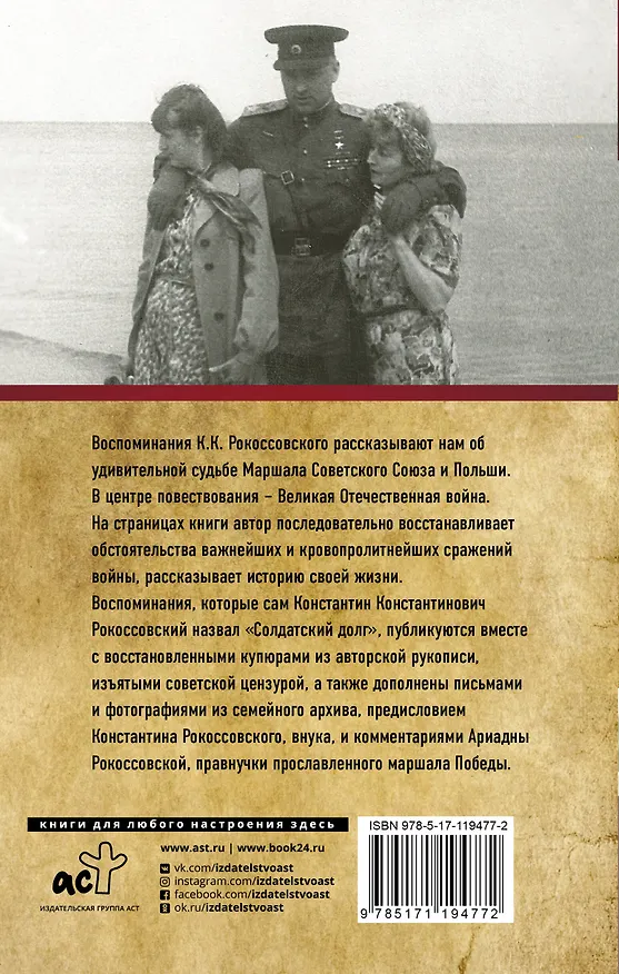 Книга Воспоминания без цензуры (Константин Рокоссовский, Руслан Скрынников) — 2