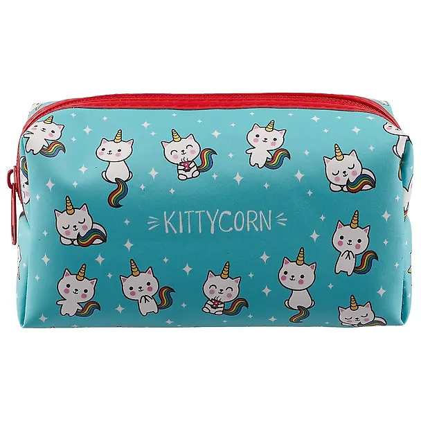 Косметичка на молнии Кошечки-единороги (16х8) (ПВХ бокс) (12-11835-kittycorn) 2682917 — 2