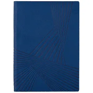 Ежедневник недат. А6+ 126*174 160л "Кассандра" синий, кожзам, мягкий переплет, блинт.тисн, тонир.блок, ляссе