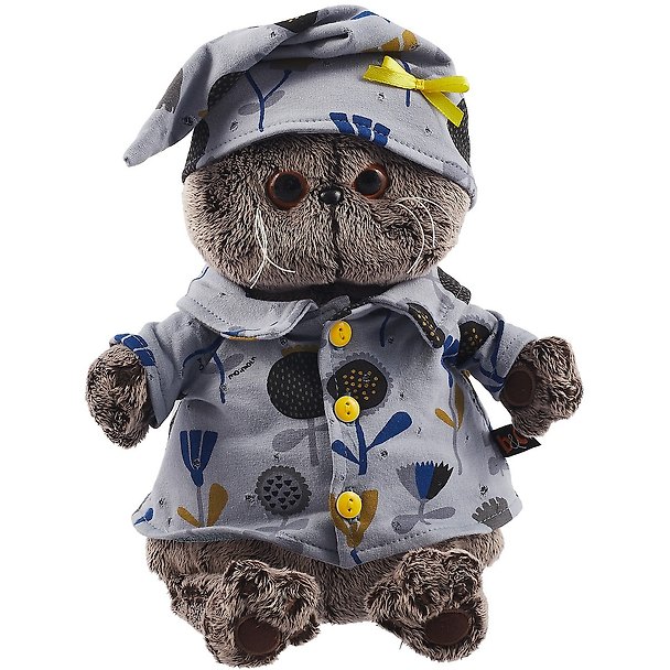 Мягкая игрушка Басик в голубой пижаме в цветочек (25 см) (Ks25-126) 2774166 — 1