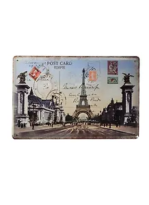 Постер металлический Париж (20х30) (37439)
