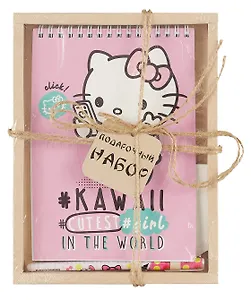 Блокнот Hello Kitty с ручкой шариковой, А5 60 листов