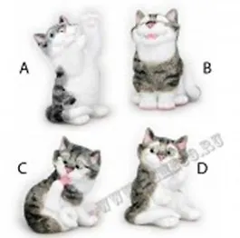 Фигурка декоративная Кот (154459) (7х7х11) (4 вида)