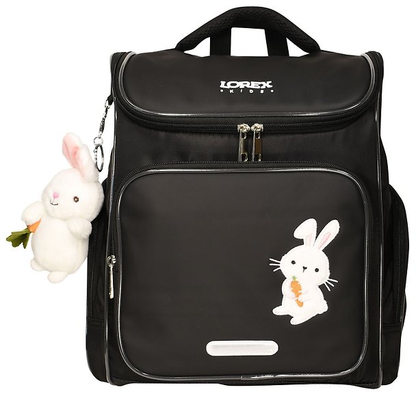 Ранец «White Rabbit» с брелоком, 1–4 класс, жёсткий каркас, 2 отделения, 38×30×18 см, нейлон, Lorex 3024191 — 1