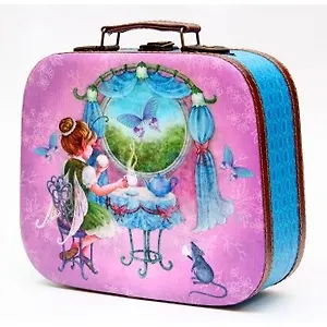 Шкатулка-саквояж дерево Волшебное чаепитие (25х20,5х9) (42736)