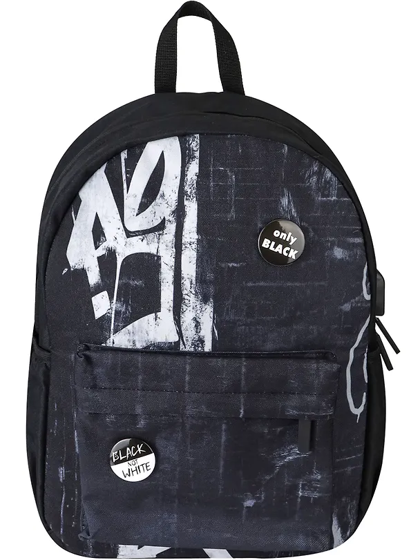 Рюкзак "Граффити с красным" 1 отделение, 39*29*14 см, значки в комплекте 3101966 — 1