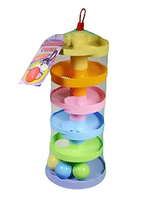 Пирамида Зайкина горка №2 (15002) (основ. горки+объем. эл./5шт.+шарики/3шт.) (3+) (сетка)