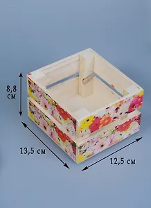 Кашпо реечное дерево Цветы (11х12х9) (1971180)