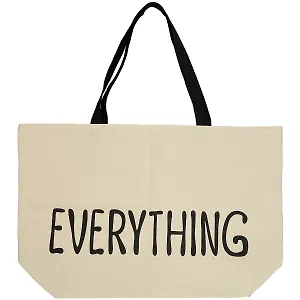 Сумка-шоппер большая Everything бежевая, текстиль 70см.*45см.*17см.