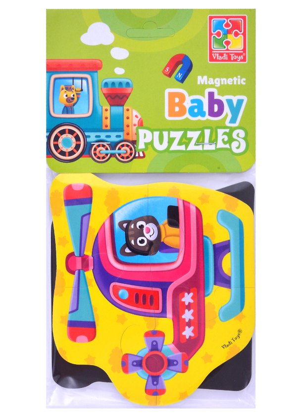 Мягкий пазл «Транспорт» 2 картинки, 7 элементов, Baby puzzle, Vladi Toys 2879633 — 1