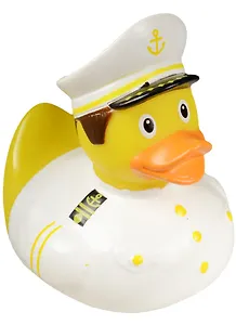 Игрушка для ванной, уточка резиновая FUNNY DUCKS "Уточка капитан"  (1989)