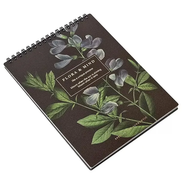 Блокнот А5 80 листов в клетку "Flora", баптизия, спираль 3032574 — 3