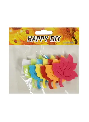 Набор из фетра Листочки кленовые (11051913) (6 шт) (цв. микс) 2473789