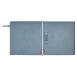 Планинг дат. 2025г. 64л "Тиволи глосс" серо-голубой, карманный, кожзам, мягк. переплет, блинт.тиснение, застежка-резинка, офсет, ляссе