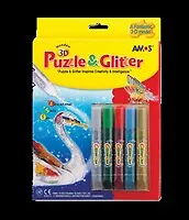 3D Пазл деревянный и оформит. клей с блестками (5цв) (456400) (PNG10P5) 2334196