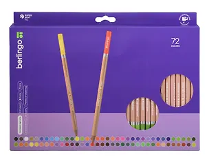 Карандаши цветные 72цв "SuperSoft.Pro" круглые, заточен., к/к, подвес, Berlingo 3113957