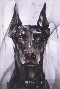 Ежедневник недат. А5 128л "Доберман" инт.переплет, ламинация soft touch, офсет