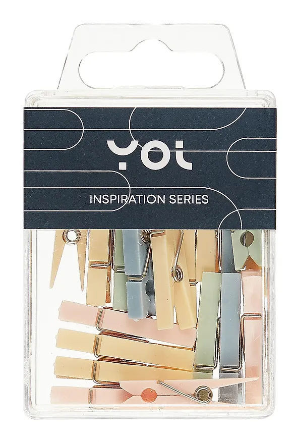 Зажимы для бумаг Yoi, Inspiration series, 20 штук, в ассортименте 3025916 — 2
