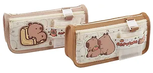 Пенал-косметичка "Капибара" ПВХ-бокс, ассорти 3039476
