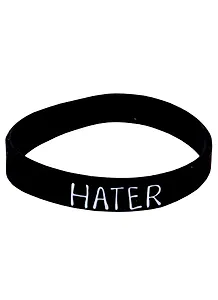 Браслет Hater (черный) (силикон) (20,2 см)