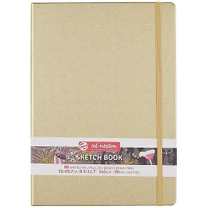 Блокнот для зарисовок 21*30см 80л "Art Creation" 140г/м2, 7БЦ, Белое золото (цвет металлик), Fabriano