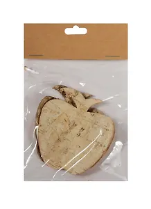 Декоративный элемент из коры в пакете с хедером, яблочко, 2 шт, 7*6,5 см (11-00278-YW028)