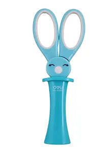 Ножницы 135мм детские "Кролик", чехол для лезвий, Deli