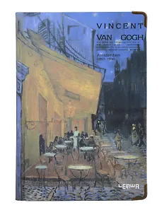 Книга для записей А5  "Ван Гог. Ночная терраса кафе" тверд.обл., вн.блок с дизайном