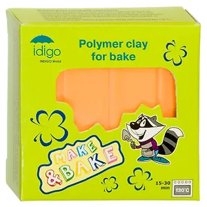 IDIGO Полимерная глина для запекания 58гр цв.оранжевый неон sm55809