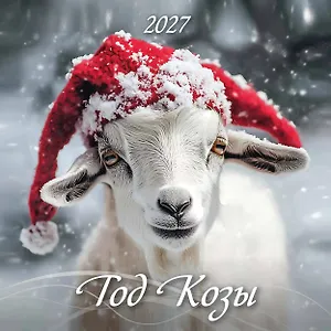 Календарь 2027г 285*285 "Год Козы. Вид 1" 6л, настенный, на скрепке