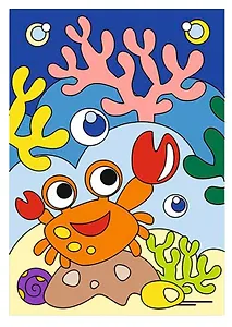 Набор для творчества LORI Картина по номерам для малышей Весёлый крабик Ркн-008