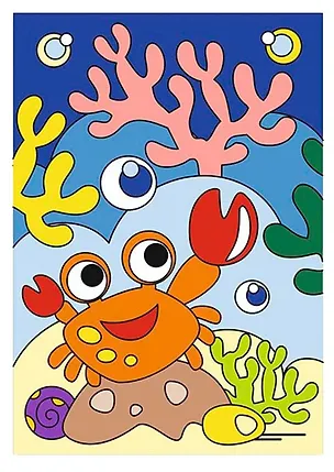 Набор для творчества LORI Картина по номерам для малышей Весёлый крабик Ркн-008 2804487