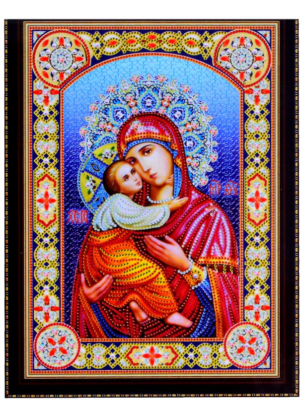 Алмазная мозаика Владимирская Икона Божией Матери, 30*40 см. 2860150 — 1