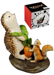 Фигурка Ежик с белкой (9х6х8)  (450-559)