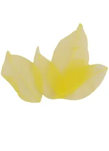 Листья скелетированные в ОРР с подвесом, 5 шт, 7 см, желтые