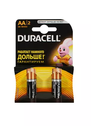 Батарейки "Duracell Basic", AA, 2 штуки — 234618 — 1