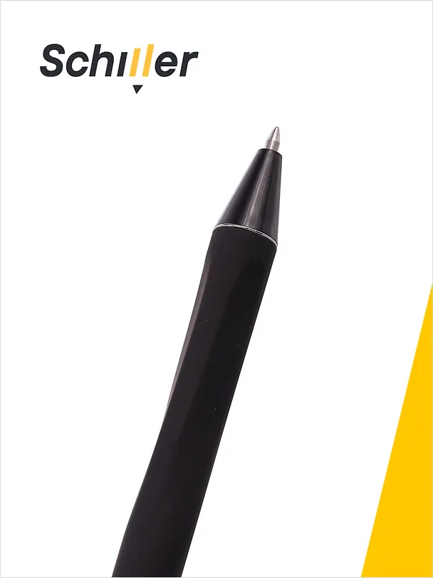 Гелевая ручка чёрная автоматическая 0,7 мм, Black matte, Schiller 3049577 — 2