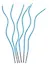 Набор свечей для торта Mint Wave (волны мятные) (6шт) (17см) (12-7color-candle_19) — 3106243 — 2