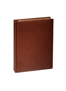Ежедневник недат. А5 144л "Виннер" коричневый, кожзам, тон.блок, ляссе, цветной обрез с печатью, Escalada