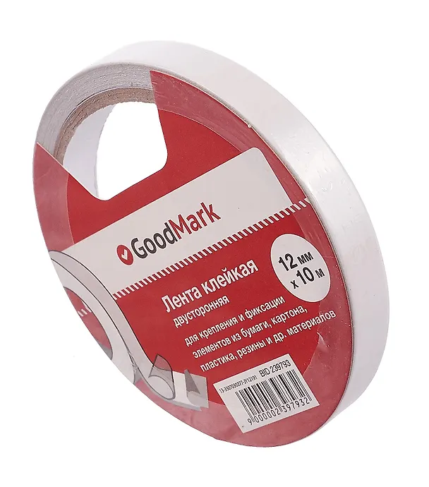 Лента клейкая двусторонняя, 12 мм х 10 м, GoodMark 239793 — 4