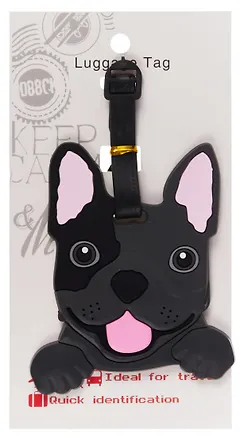 Багажная бирка на чемодан Французский бульдог (ПВХ) (9х9) (12-7348-Z3) 3089987