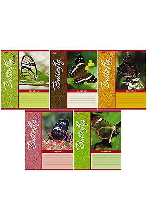 Тетрадь в клетку Hatber, "Бабочки", 40 листов, в ассортименте 218418